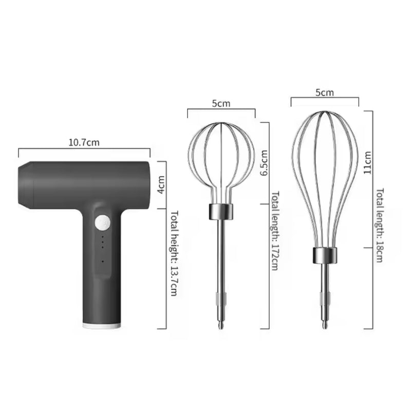 Wireless Electric Food Mixer Portable 3 Speeds Egg Beater